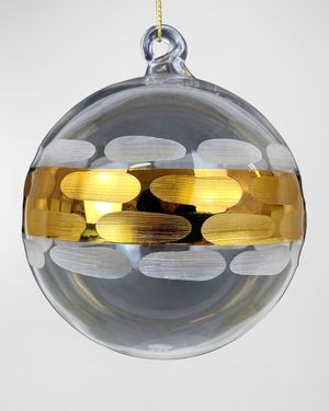 Truro Gold Glass Christmas Ornament