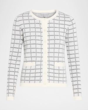 Cashmere Jacquard Grid Jacket