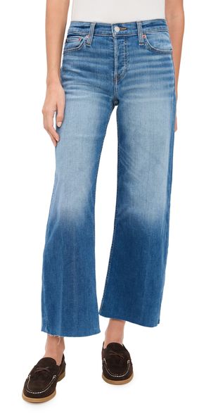 RE/DONE Mid Rise Wide Leg Crop Jeans Viper Blue 25