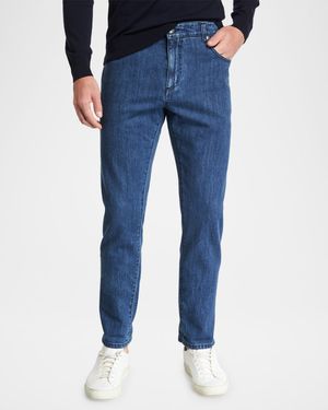 Men's Dark Wash Straight-Leg Jeans