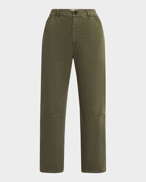 Emerson Brushed Cotton Barrel-Leg Crop Pants