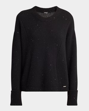 Paillette Cashmere Crewneck Sweater