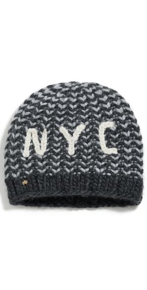 Lele Sadoughi NYC Beanie Slate Melange One Size