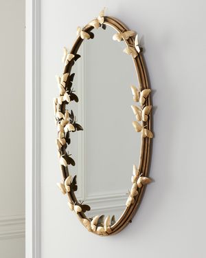 Oval Butterfly Mirror