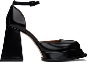 SHUSHU/TONG Chaussures à talon bottier noires à bout rond