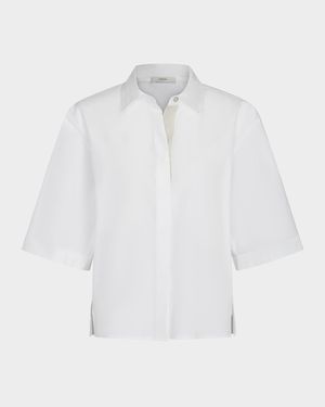 Short-Sleeve Button-Front Shirt