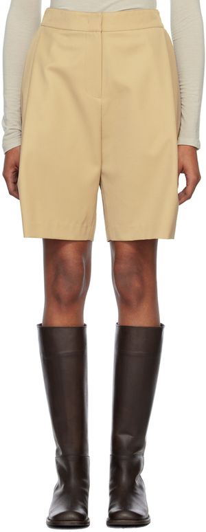 AMOMENTO Beige Garconne Shorts