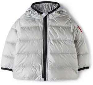 Canada Goose Kids Bébé | Blouson Crofton argenté rembourré en duvet