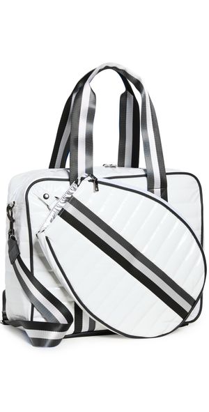 Think Royln Champion Tennis Bag White Patent One Size