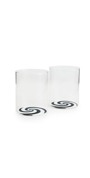 FAZEEK Swirl Tumbler Set of 2 Black/White One Size