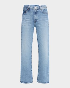 Brinley Mid-Rise Straight Crop Jeans