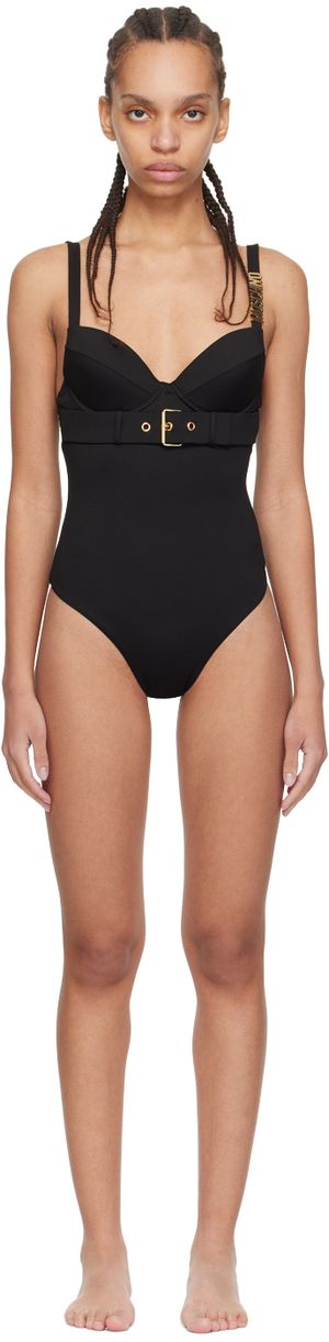 Moschino Maillot de bain noir à ferrure