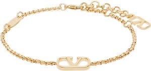 Valentino Garavani Gold VLogo Signature Metal Bracelet