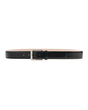 Men's Manchester Square-Buckle Leather Belt