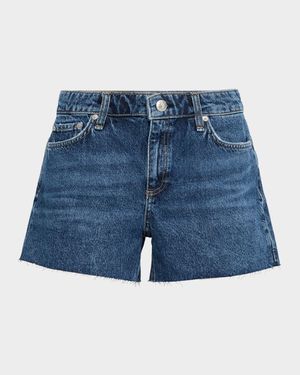 Kaia High-Rise Cut-Off Denim Shorts