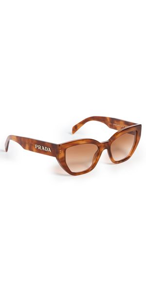 Prada 0PR A09S Sunglasses Cognac Tortoise One Size