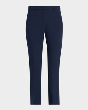 Freda Cropped Stretch Canvas Slim Trousers