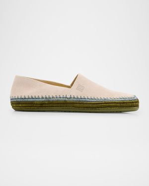 Men's Rio Suede and Raffia Espadrilles
