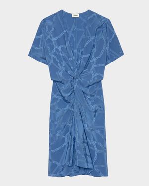 Rozom Chain Jacquard Mini Dress