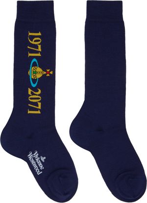 Vivienne Westwood Chaussettes de soccer bleu marine
