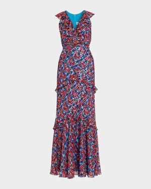 Rita Floral Ruffled Maxi Dress