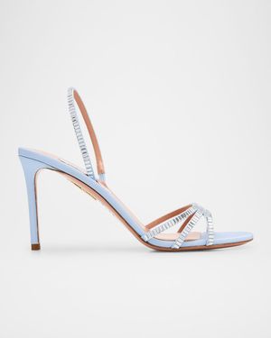 Memoire Crystal Grosgrain Halter Sandals