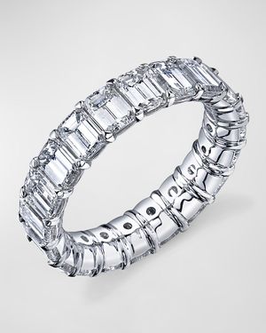 Large Eternity Band with Emerald Cut Diamonds, 8.00ct