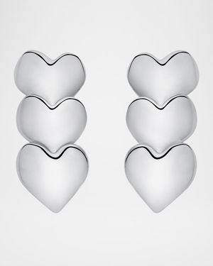 Smooth Heart Drop Earrings