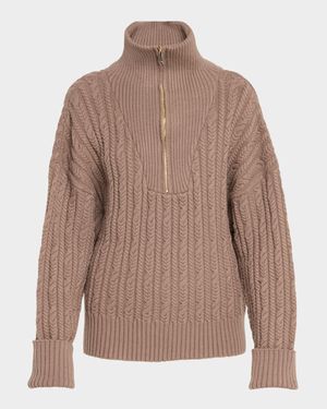 Blake Cable Knit Half-Zip Sweater
