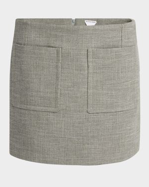 Structured Melange Mini Skirt