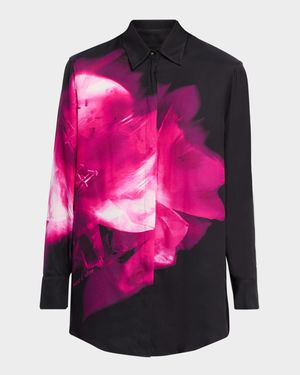 Long-Sleeve Floral Shirt