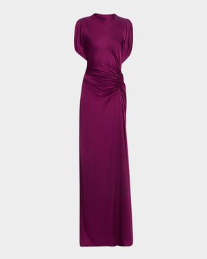 Nadia Draped Satin Gown