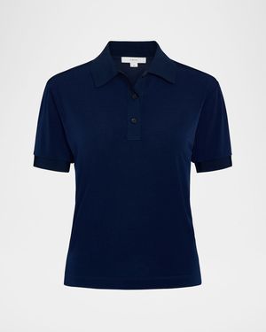 Short-Sleeve Polo Top