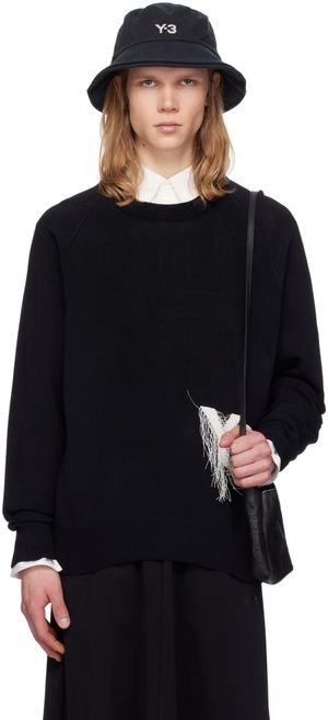 Y-3 Black Knit Crew Sweater