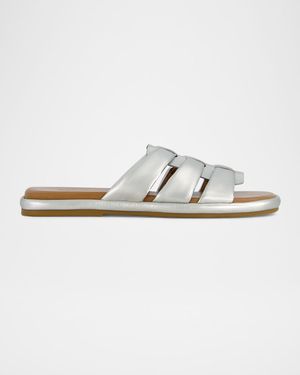 Tamer Caged Metallic Slide Sandals