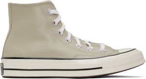 Converse Taupe Chuck 70 Leather High Top Sneakers