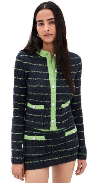 GUIZIO Aurelie Cardigan Navy/Green XL
