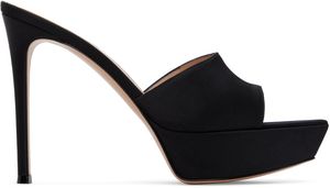 Gianvito Rossi Black Platform Heeled Sandals