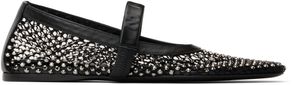 Marni Black Mesh Mary Jane Ballerina Flats