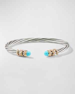 Helena Bracelet with 18K Gold, Cabochon and Diamonds, 4mm