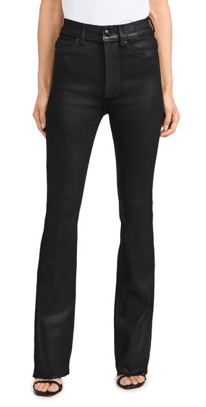 DL1961 Bridget Boot High Rise Instasculpt Jeans Black Coated 27