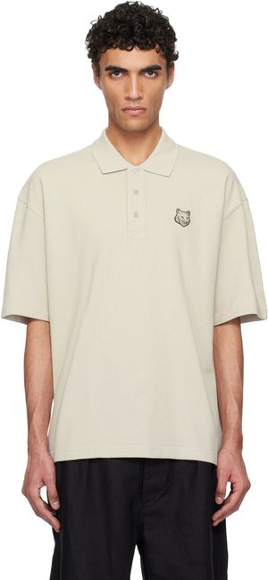 Maison Kitsuné Off-White Bold Fox Head Patch Oversize Polo