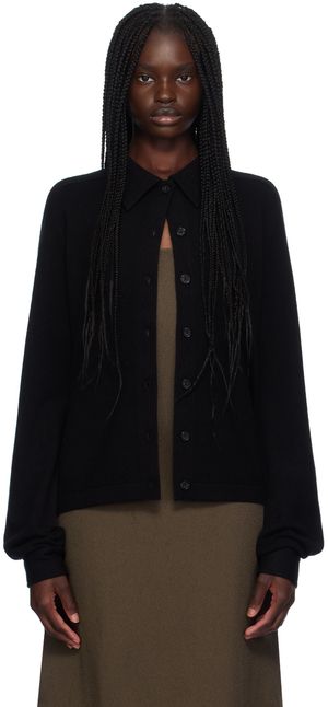 TOTEME Cardigan noir à manches raglan