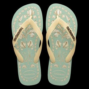 Havaianas - Tongs slim à semelles imprimées - Taille 41/42BR - Vert