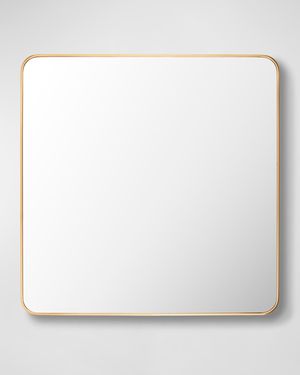 Aranya 32" Square Wall Mirror, Gold