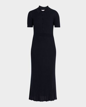 Amor Polo Ribbed Cashmere Dress