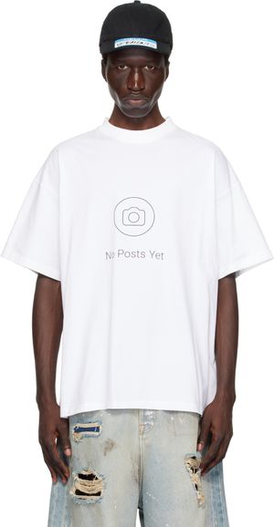 VETEMENTS White 'No Posts' Regular T-shirt