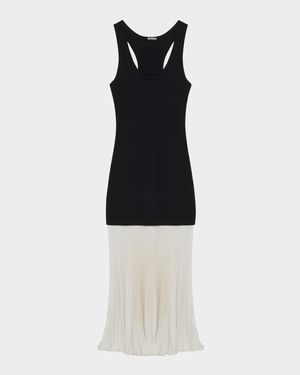 Zaden Sleeveless Combo Midi Dress