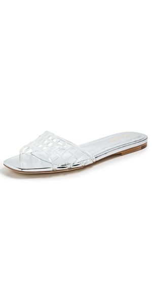 Veronica Beard Maris Jelly Sandals Clear/Silver 6