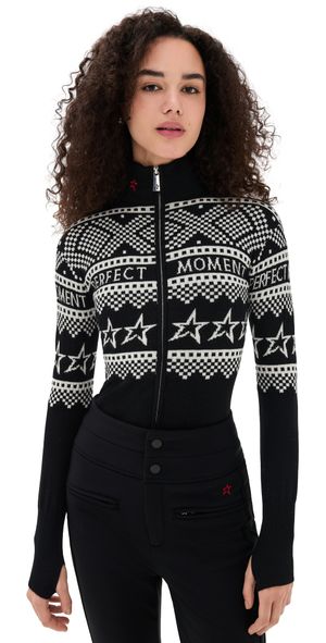 Perfect Moment Holiday Bodysuit Black/White M